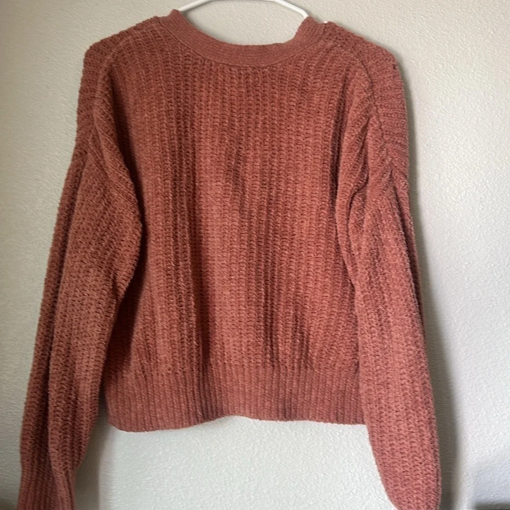 American Eagle Button Up V Neck Sweater Knot XS - Picture 10 of 10